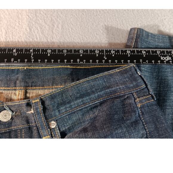 Levi’s 501 Men’s Jeans 33x23 Button Fly Straight Leg Blue Denim Red Tab Patch - Picture 4 of 10